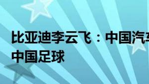 比亚迪李云飞：中国汽车的全球地位还曾不如中国足球