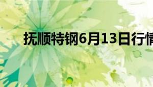 抚顺特钢6月13日行情及资金流向查询