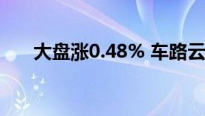 大盘涨0.48% 车路云板块10余股涨停