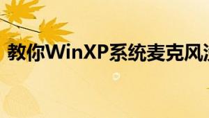 教你WinXP系统麦克风没声音应该怎么设置