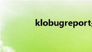 klobugreport是什么软件