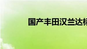 国产丰田汉兰达标准功能如何