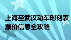 上海至武汉动车时刻表：最新官方运营时间与票价信息全攻略